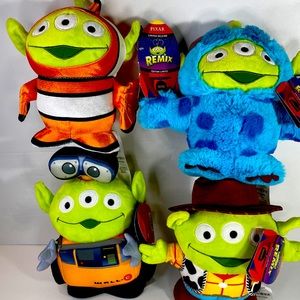 Disney Pixar Plush Alien Remix Limited Ed. Set (Woody,WallE, Sulley,Nemo)